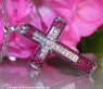 Magnificent Cross in Cross Pendant with Rubies
