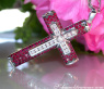 Magnificent Cross in Cross Pendant with Rubies