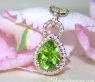 Casual Peridot Pendant with Diamonds