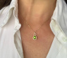 Casual Peridot Pendant with Diamonds