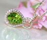 Casual Peridot Pendant with Diamonds
