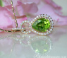 Casual Peridot Pendant with Diamonds