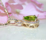 Casual Peridot Pendant with Diamonds