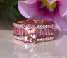 Morganit Ring mit pinken Saphiren und Brillanten