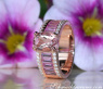 Exquisite Morganite Ring with Pink Sapphires and Diamonds