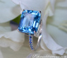 Blautopas Ring mit Saphiren