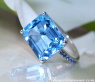 Striking Blue Topaz Ring with Sapphires