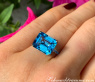 Blautopas Ring mit Saphiren