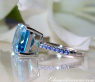 Striking Blue Topaz Ring with Sapphires