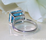 Striking Blue Topaz Ring with Sapphires