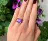 Striking Amethyst Ring with Rubies