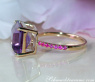 Striking Amethyst Ring with Rubies