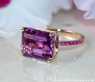 Striking Amethyst Ring with Rubies