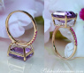 Striking Amethyst Ring with Rubies