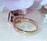 Striking Amethyst Ring with Rubies