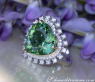 Glamorous Tourmaline Diamond Heart Ring