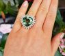 Glamorous Tourmaline Diamond Heart Ring