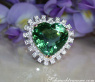 Glamorous Tourmaline Diamond Heart Ring