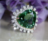 Glamorous Tourmaline Diamond Heart Ring