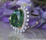 Glamorous Tourmaline Diamond Heart Ring