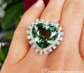 Glamorous Tourmaline Diamond Heart Ring