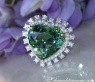 Glamorous Tourmaline Diamond Heart Ring