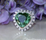 Glamorous Tourmaline Diamond Heart Ring