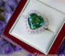 Glamorous Tourmaline Diamond Heart Ring