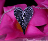 Extravagant Black Diamond Heart Necklace