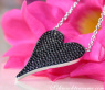 Extravagant Black Diamond Heart Necklace