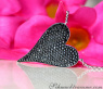 Extravagant Black Diamond Heart Necklace