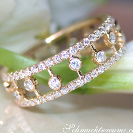 Enchanting Diamond Eternity Ring in Yellow gold 14k