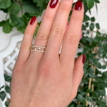 Enchanting Diamond Eternity Ring in Yellow gold 14k