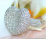 Magnificent Diamond Heart Ring in White gold 18k