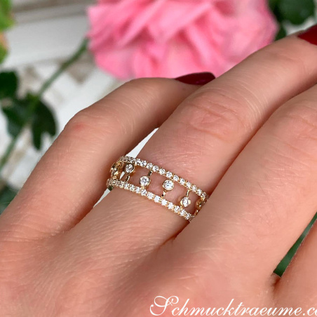 Enchanting Diamond Eternity Ring in Yellow gold 14k