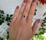 Crossover Black Diamond Solitaire Ring