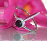 Crossover Black Diamond Solitaire Ring