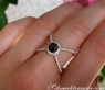 Crossover Black Diamond Solitaire Ring