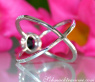 Crossover Black Diamond Solitaire Ring