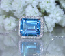 Magnificent Blue Topaz Necklace with Diamonds
