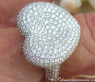 Magnificent Diamond Heart Ring in White gold 18k