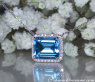 Magnificent Blue Topaz Necklace with Diamonds