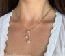Unique Southsea Pearl Pendant with Diamond Pave Ball