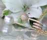 Unique Southsea Pearl Pendant with Diamond Pave Ball