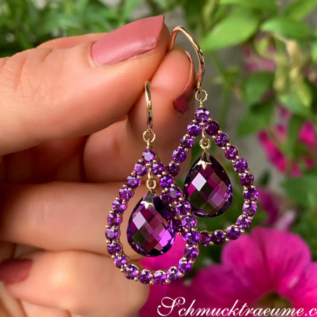 Magnificent Amethyst Chandelier Earrings