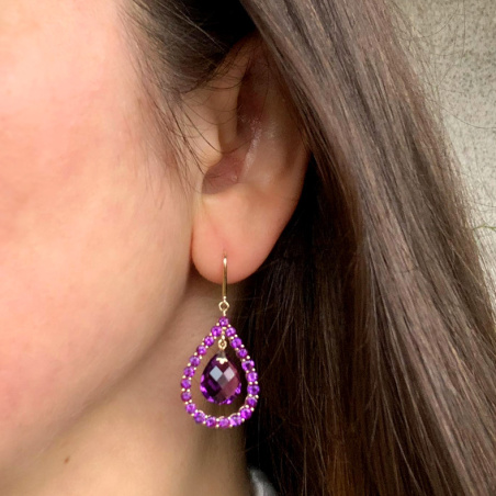 Magnificent Amethyst Chandelier Earrings