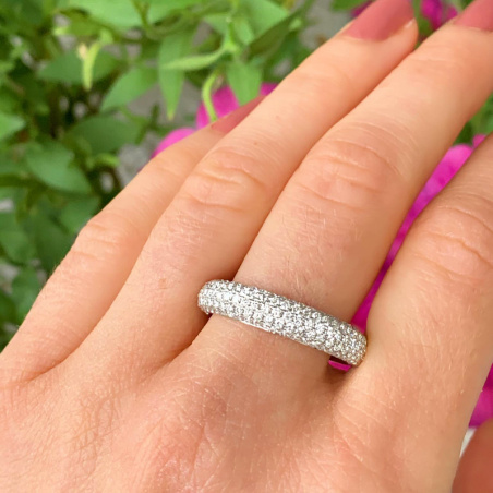 Picture Perfect Diamond Pavé Ring in White gold