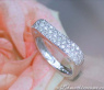 Eckiger Diamanten Ring in Weißgold 585