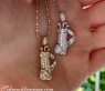 Exquisite Golf Bag Diamond Pendant in Yellow gold 18k