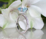 Enchanting Aquamarine Ring with Diamond Collar